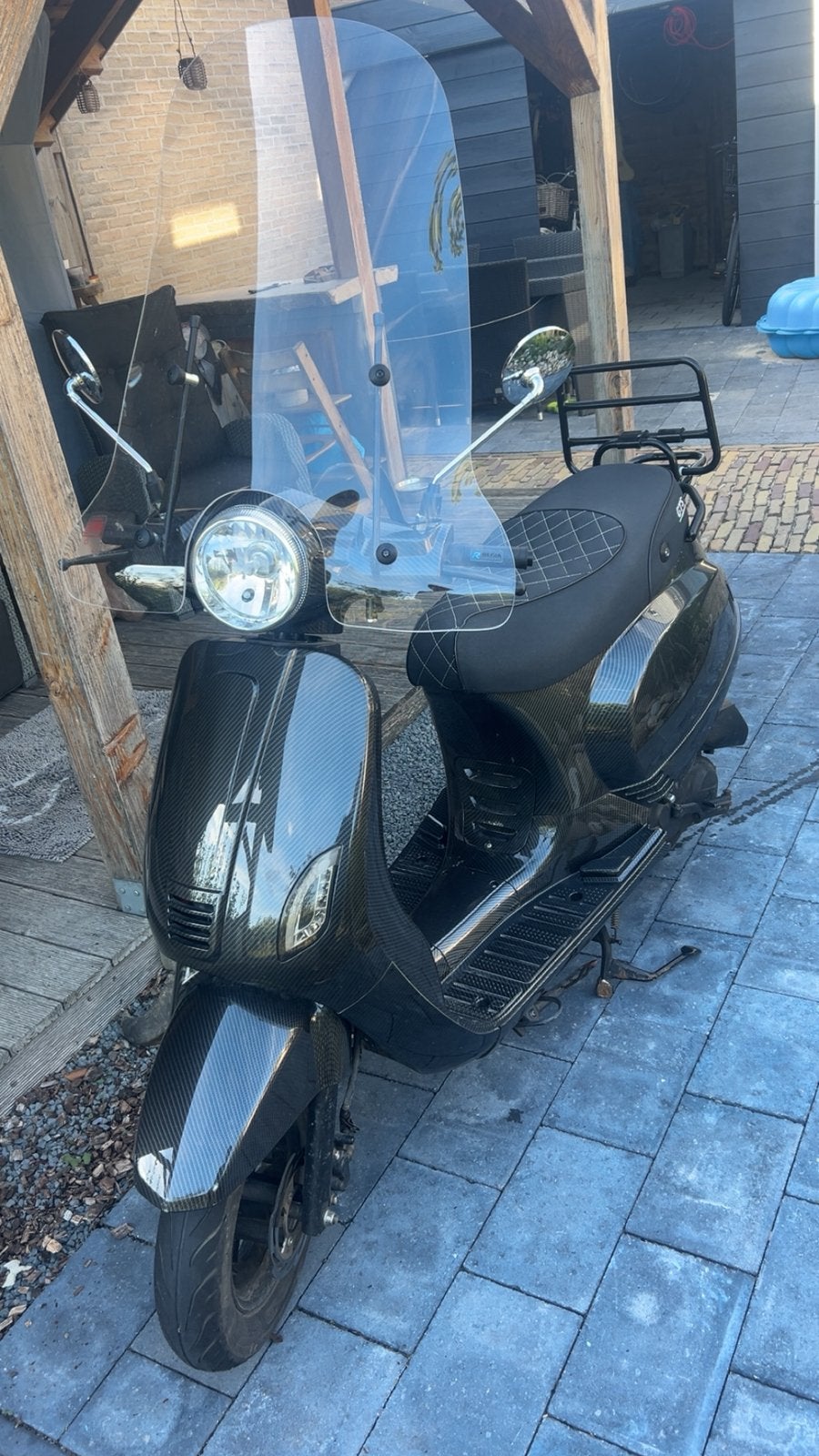GTS toscana carbon look & akrapovic look uitlaat, Zo goed als nieuw, Benzine, Ophalen, Overige merken