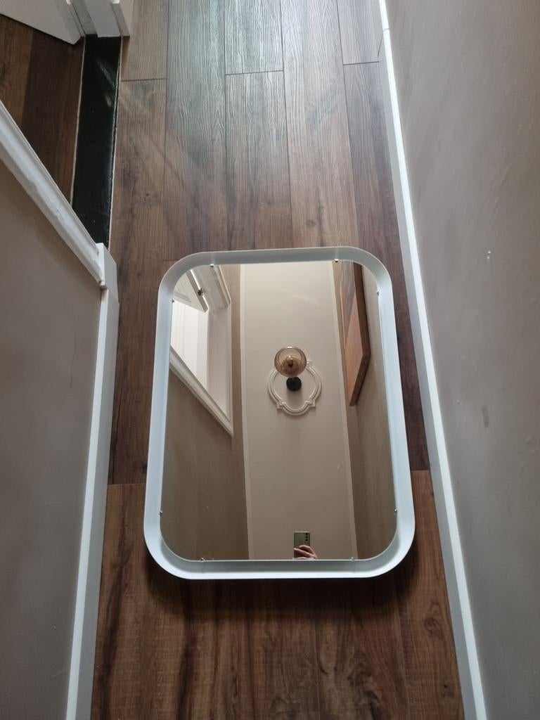 IKEA Storjorm spiegel met verlichting, Gebruikt, Ophalen of Verzenden, 75 tot 100 cm, Minder dan 100 cm
