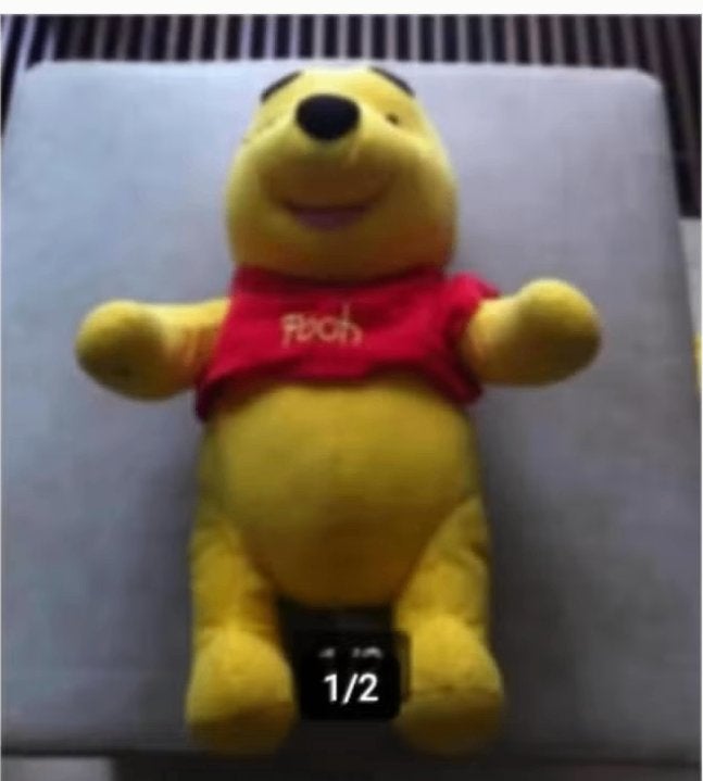 Knuffel Winnie de Pooh hoogte 45 cm, Beer, Ophalen of Verzenden, Zo goed als nieuw, Middelgroot (20 tot 80 cm)