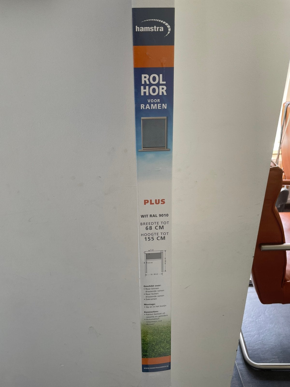 Nieuwe Hamstra rolhor raam plus wit, Doe-het-zelf en Verbouw, Deuren en Horren, Ophalen, Nieuw, Overige typen, Minder dan 200 cm