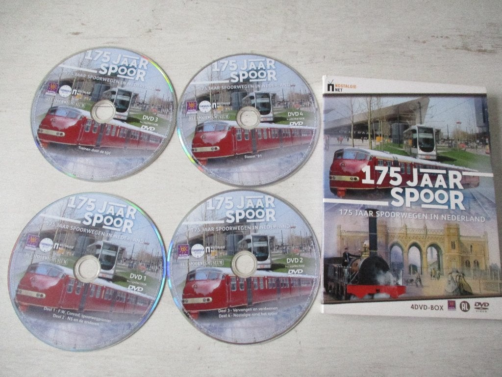 DVD 175 Jaar Spoor 4 DVDs, Overige merken, Gelijkstroom of Wisselstroom, Nieuw, Boek, Tijdschrift of Catalogus