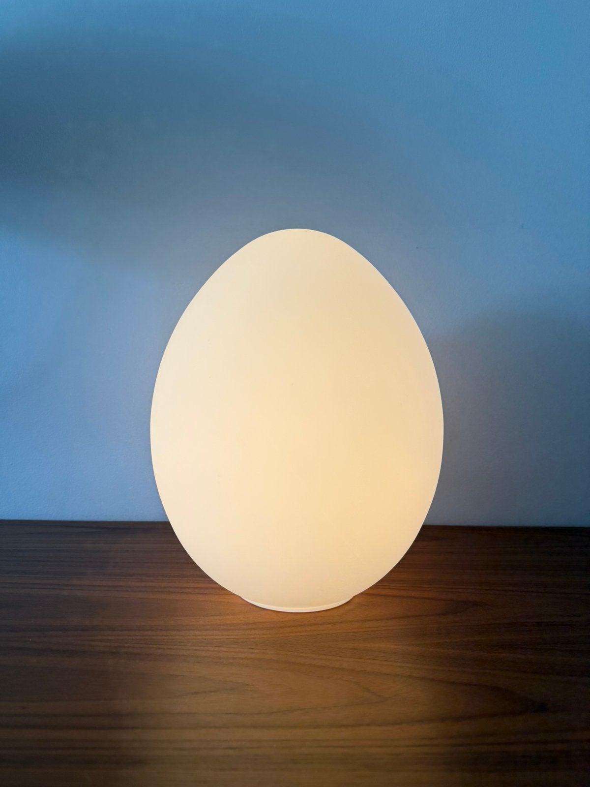 Tafellamp, Egg lamp, Verrerie de Vianne, Frankrijk, jr 70, Ophalen of Verzenden, Zo goed als nieuw, Glas, Handgemaakt