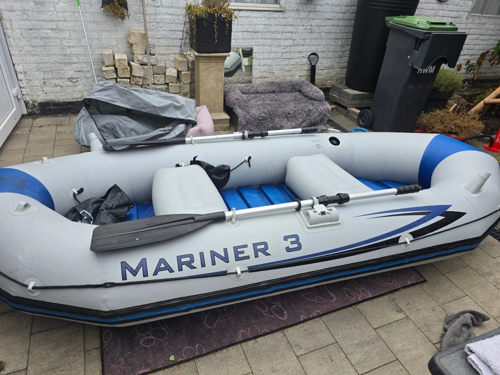Intex Mariner 3 opblaasboot met peddels, Ophalen, Gebruikt