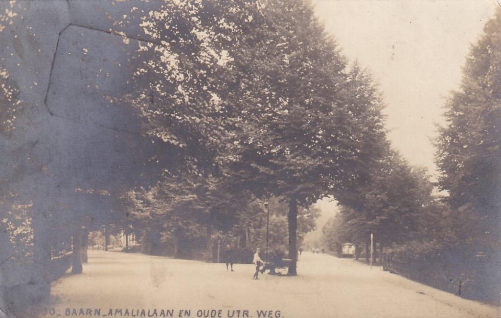 717Y fotokaart Baarn, Amalialaan en Oude Utrechtse weg, Verzamelen, Ansichtkaarten | Nederland, Ophalen of Verzenden, Voor 1920