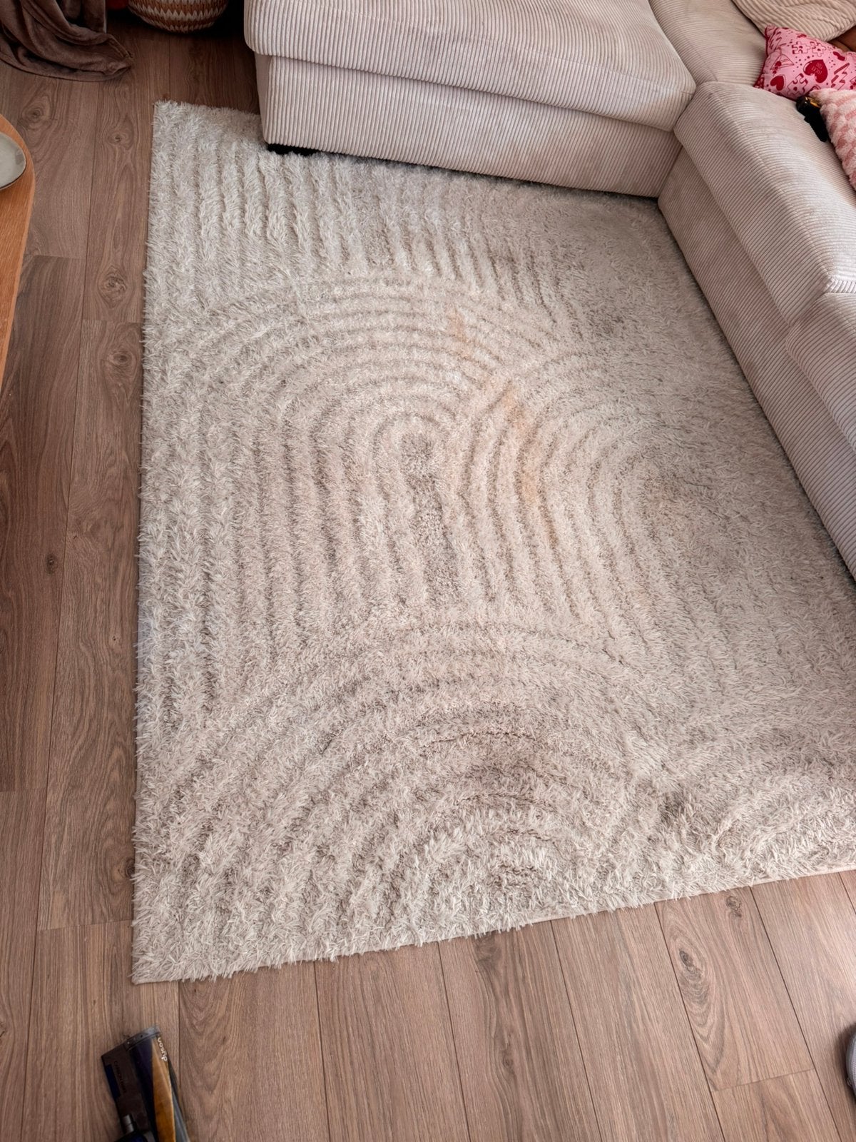 Scandinavisch vloerkleed Lova Arches Creme, Huis en Inrichting, Stoffering | Tapijten en Kleden, Ophalen, Gebruikt, 150 tot 200 cm