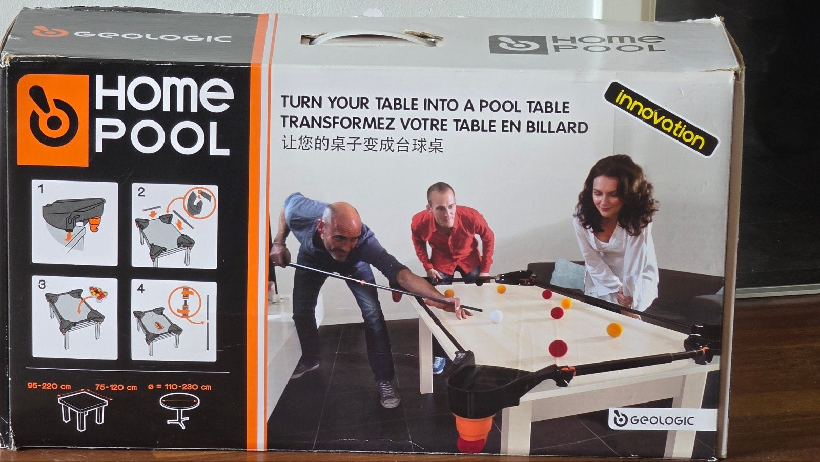 Geologic Home Pool - Maak van je tafel een pooltafel, Ophalen, Zo goed als nieuw, Pooltafel