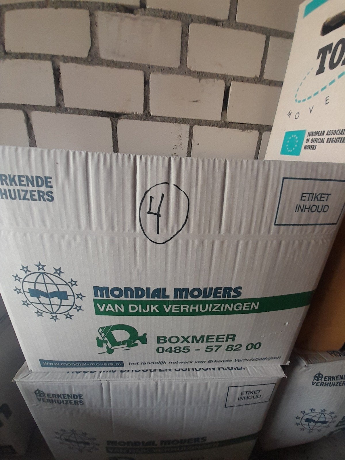 Verhuis doos bierglazen nr. 4, Ophalen, Zo goed als nieuw, Glas of Glazen, Overige merken
