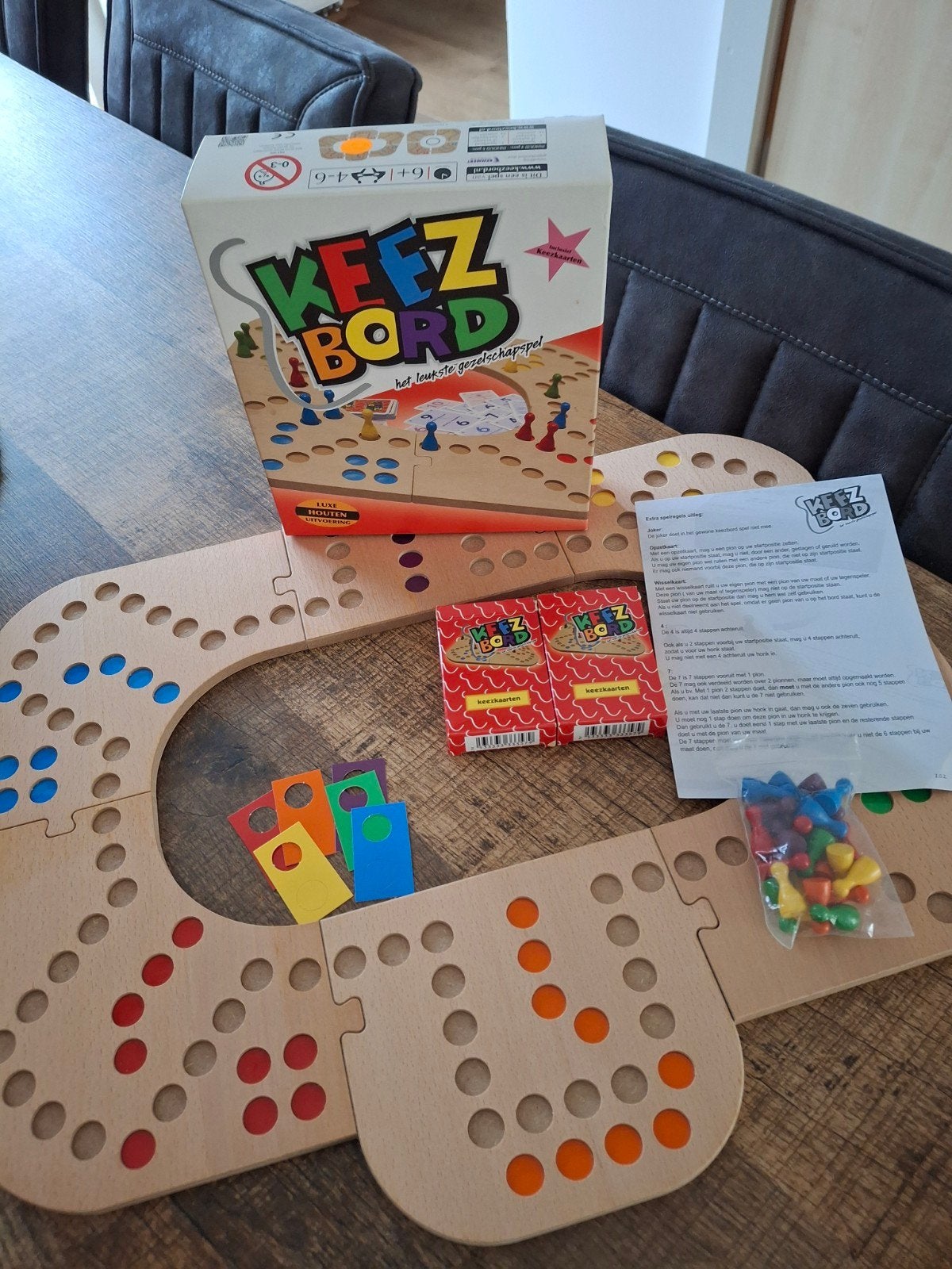 keezbord houten versie 2-6 spelers, Ophalen of Verzenden
