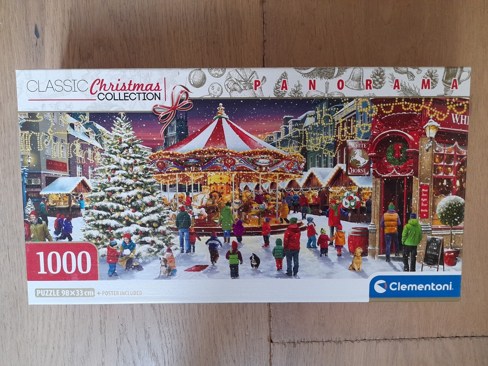 Clementoni Christmas Collection Panorama Puzzel 1000, Hobby en Vrije tijd, Ophalen of Verzenden, Zo goed als nieuw