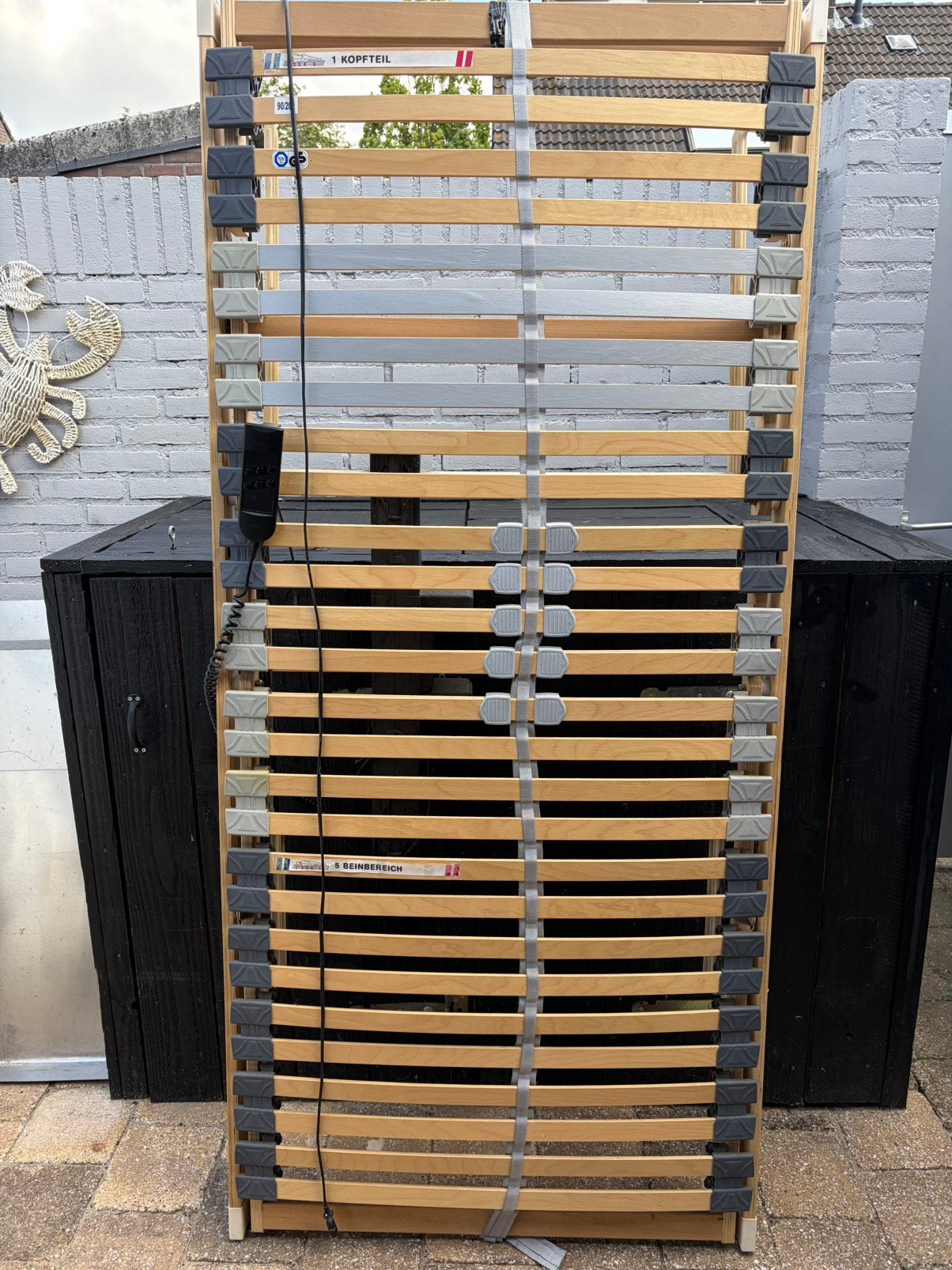 Verstelbare lattenbodem / bedbodem 90x200, Ophalen, Gebruikt, 90 cm, Eenpersoons