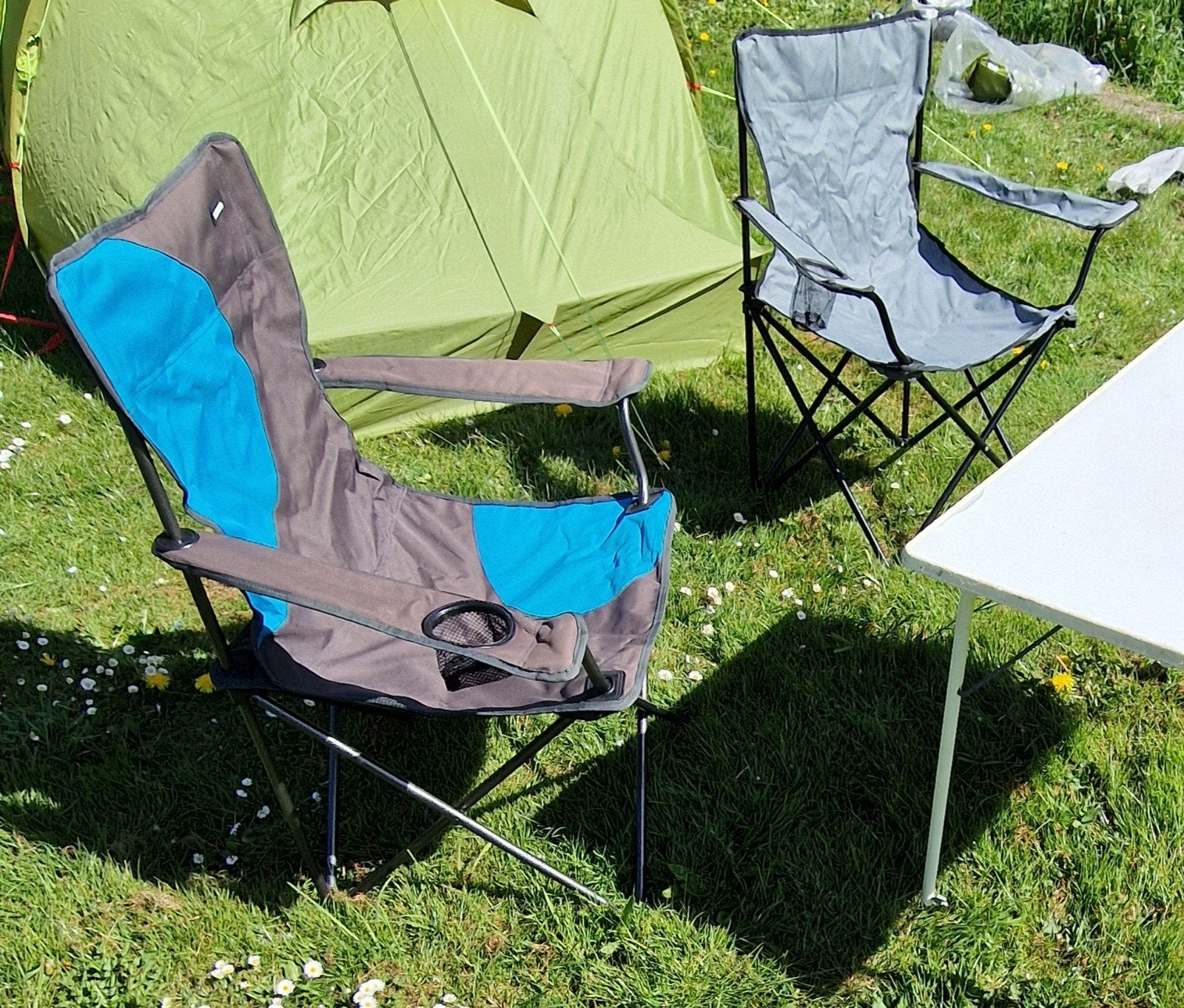Nog beschikbaar....2 opklapbare camping stoelen., Ophalen, Gebruikt, Campingstoel