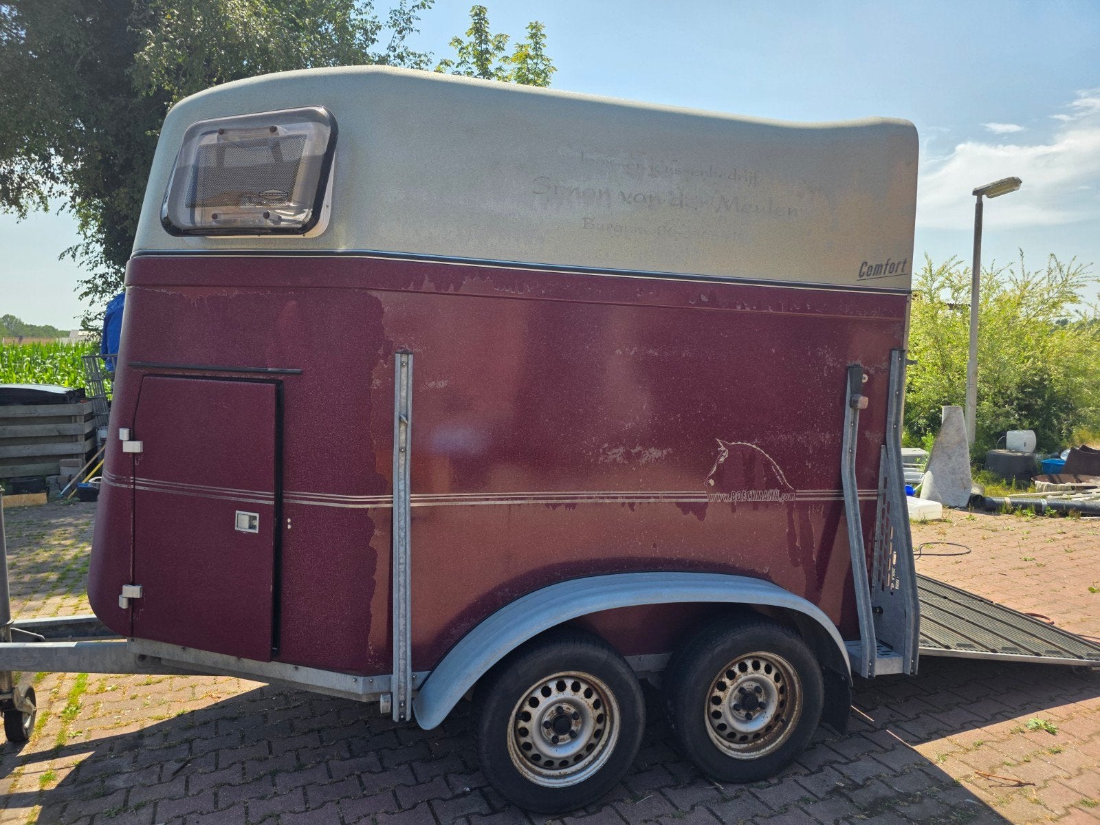 Böckman 2 paards trailer, Ophalen, Gebruikt, Aluminium, 2-paards trailer