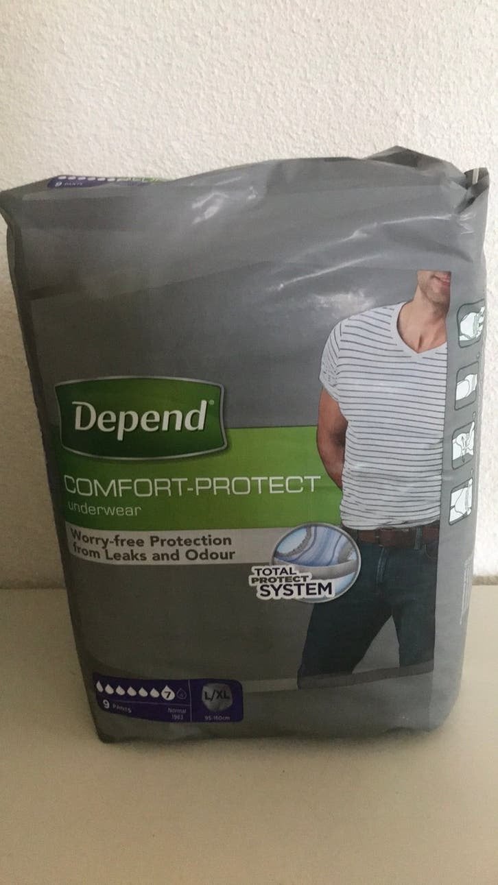 Depend voor heren maat XL €5,00 per pak, Diversen, Ophalen of Verzenden, Zo goed als nieuw