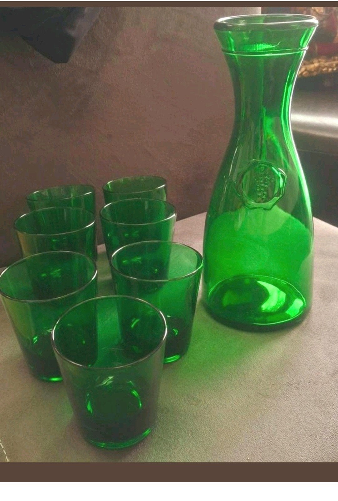 Vintage Italiaanse wijnkaraf Bormioli Rocco +glazen, Verzamelen, Glas en Borrelglaasjes, Ophalen of Verzenden, Zo goed als nieuw