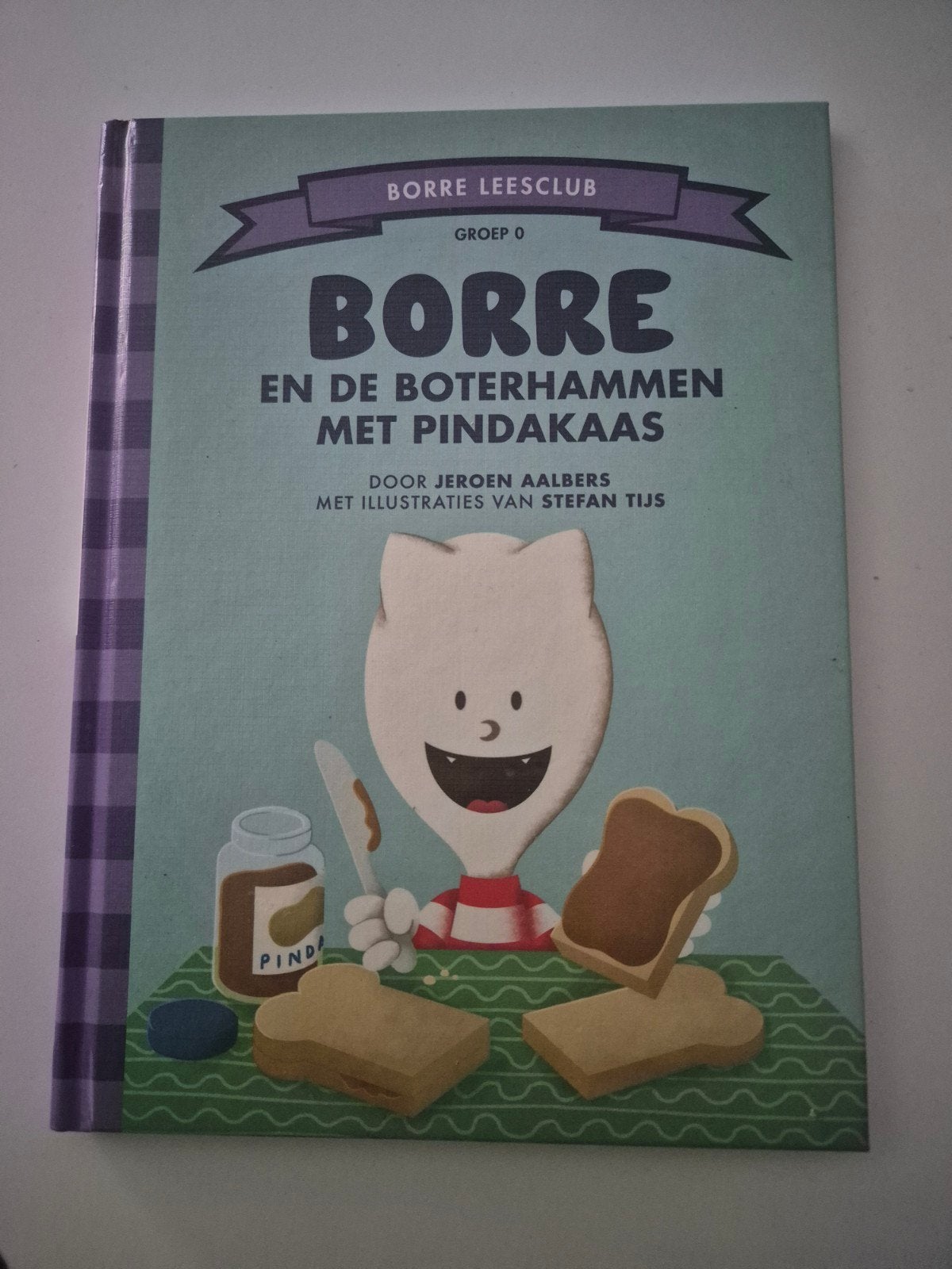 Borre en de boterhammen met pindakaas - Jeroen Aalbers, Boeken, Ophalen of Verzenden, Zo goed als nieuw, Jeroen Aalbers, 3 tot 4 jaar