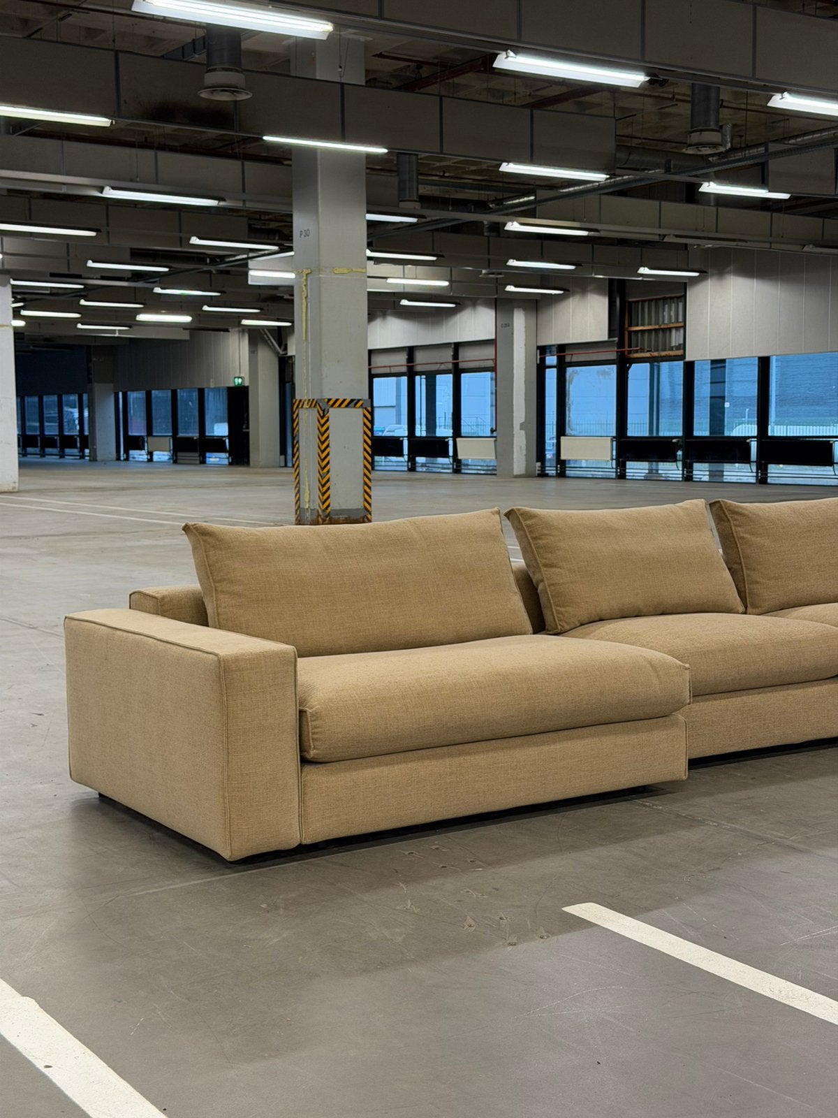 Linteloo Hamptons Hoekbank | Caramel | NIEUWSTAAT + Garantie, Hoekbank, 300 cm of meer, Ophalen of Verzenden, Zo goed als nieuw