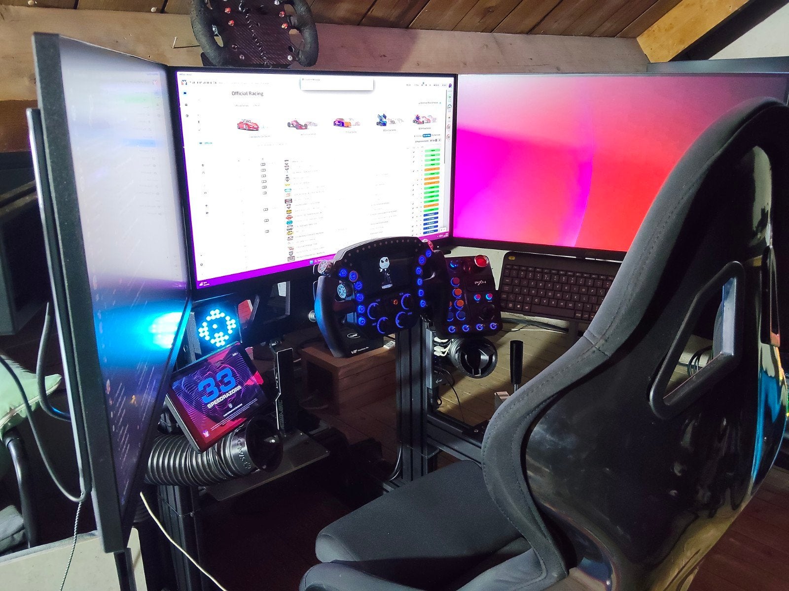 Complete Sim Racing Setup  Pedalen, Stuur, Ophalen, Zo goed als nieuw