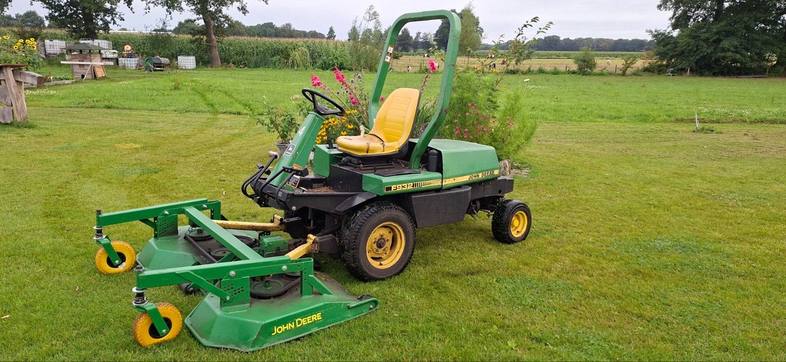 john deere f932 frontmaaier 190cm maaidek 3 cilinder, Ophalen, Gebruikt, John Deere, 120 cm of meer