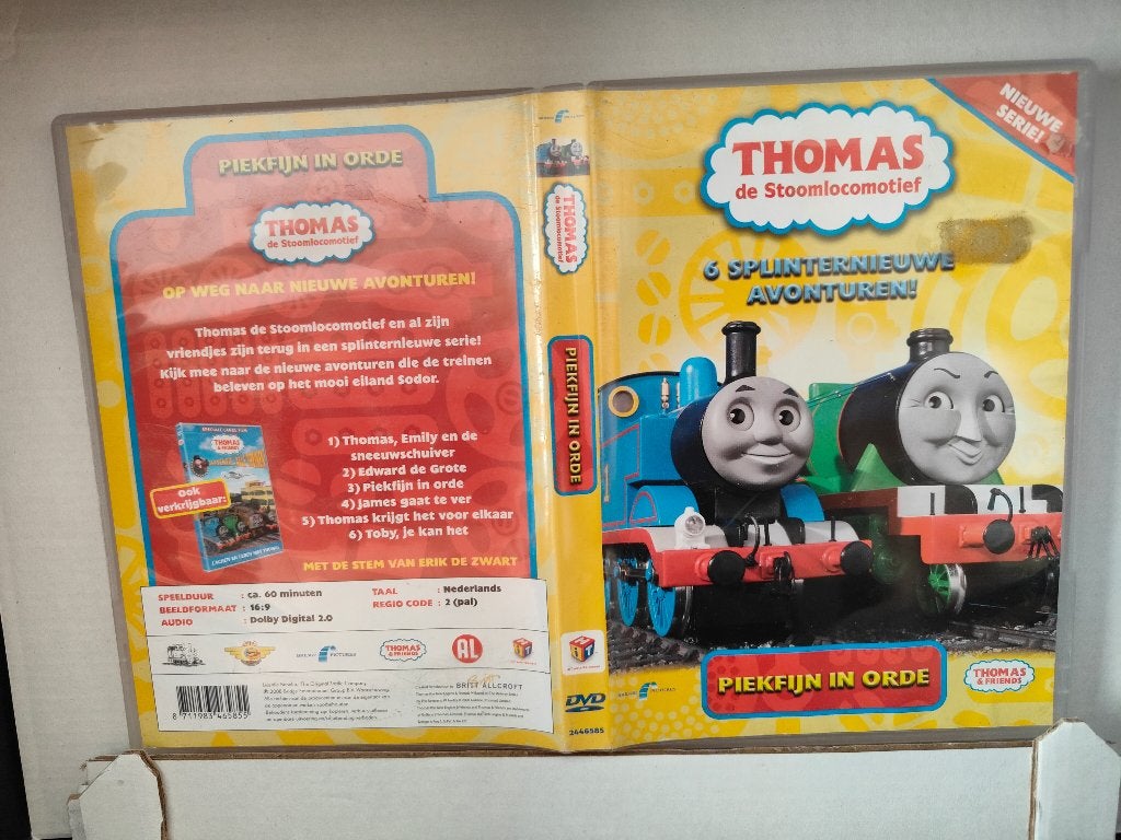 DVD voor Kinderen Titel: Thomas de Stoomlocomotief, Animatie, Alle leeftijden, Zo goed als nieuw, Film