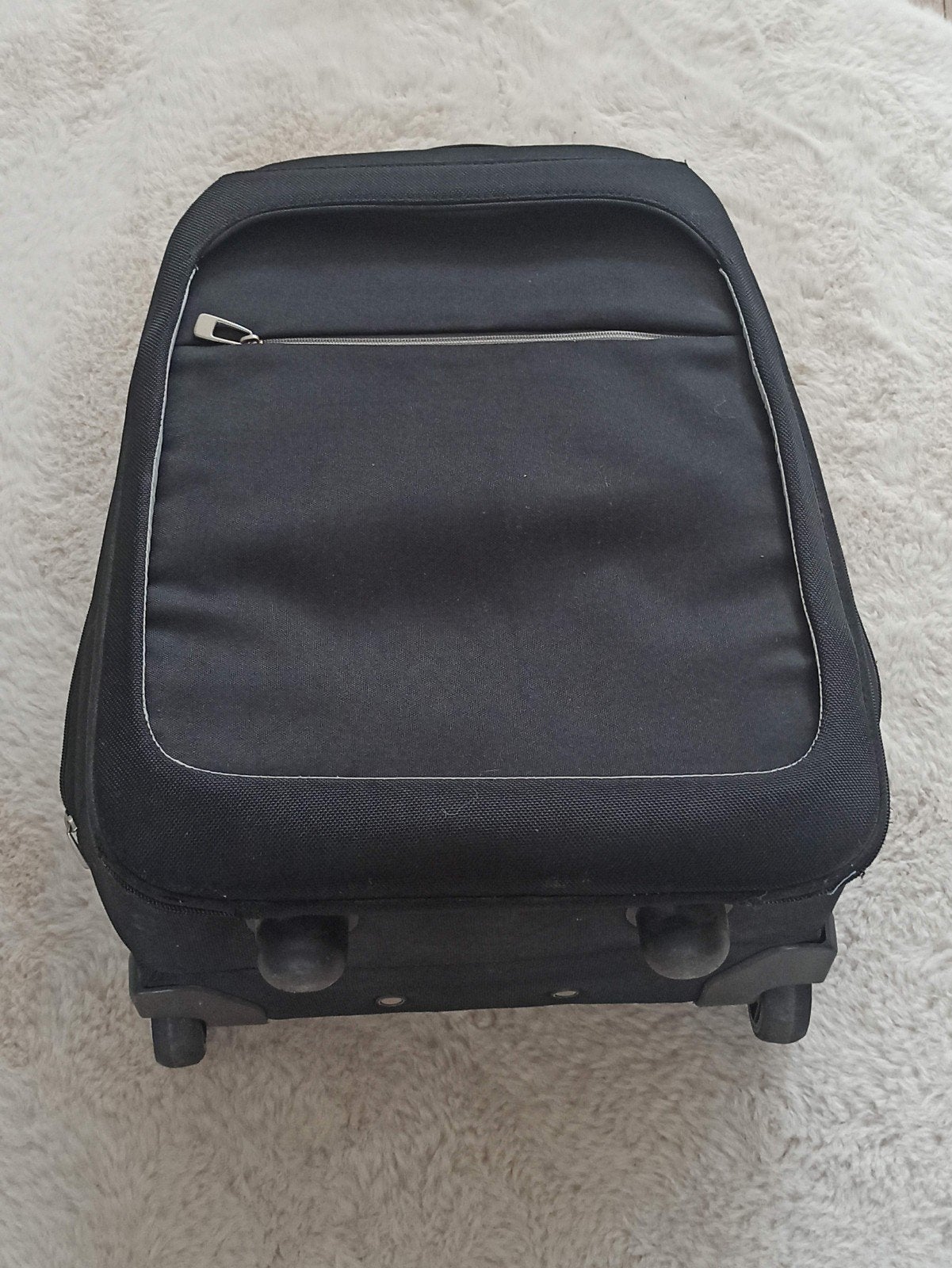 Zwarte reistas op wieltjes - Handig en compact, Gebruikt, Zwart, Minder dan 35 cm, Ophalen of Verzenden