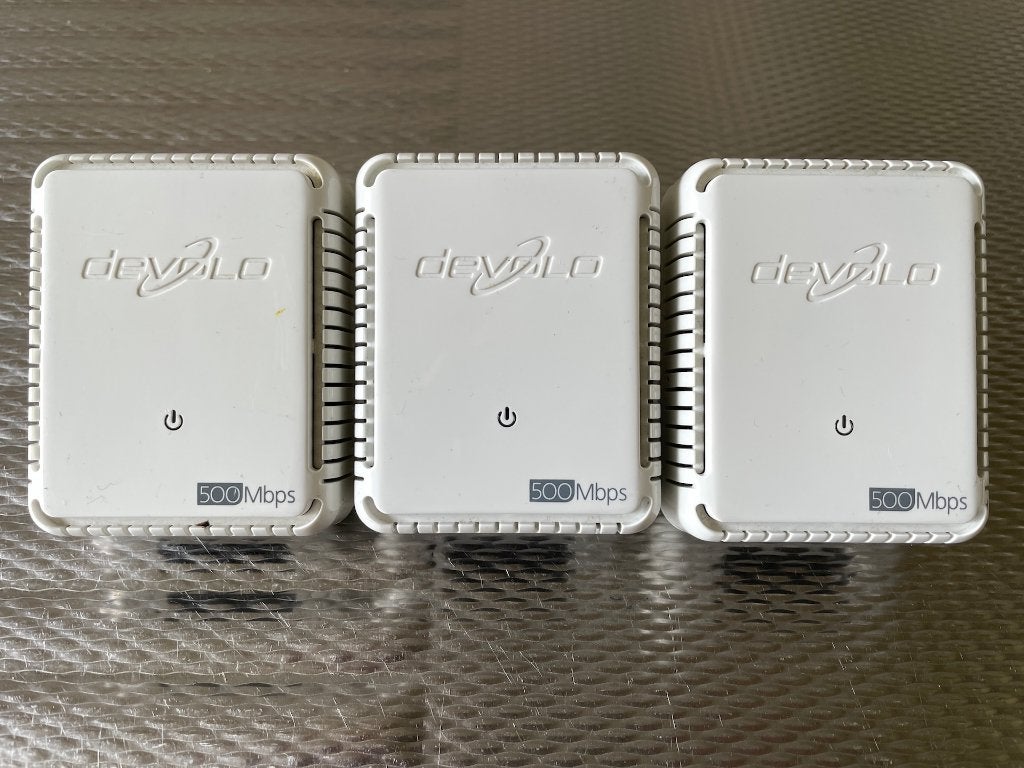 Devolo dLAN 500 duo Powerline Adapters (3 stuks), Ophalen of Verzenden, Gebruikt, Router, Develo