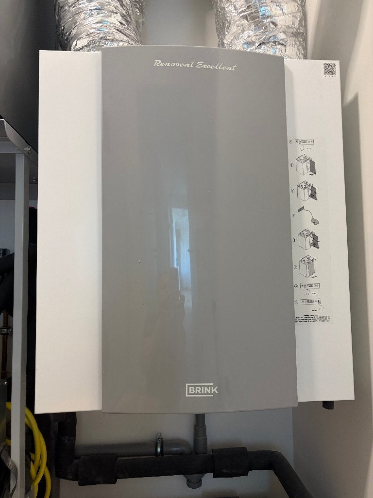 Brink WTW Renovent excellent 300 m3/h met bedieningen, Doe-het-zelf en Verbouw, Ventilatie en Afzuiging, Ophalen, Gebruikt, Ventilator en Afzuiger