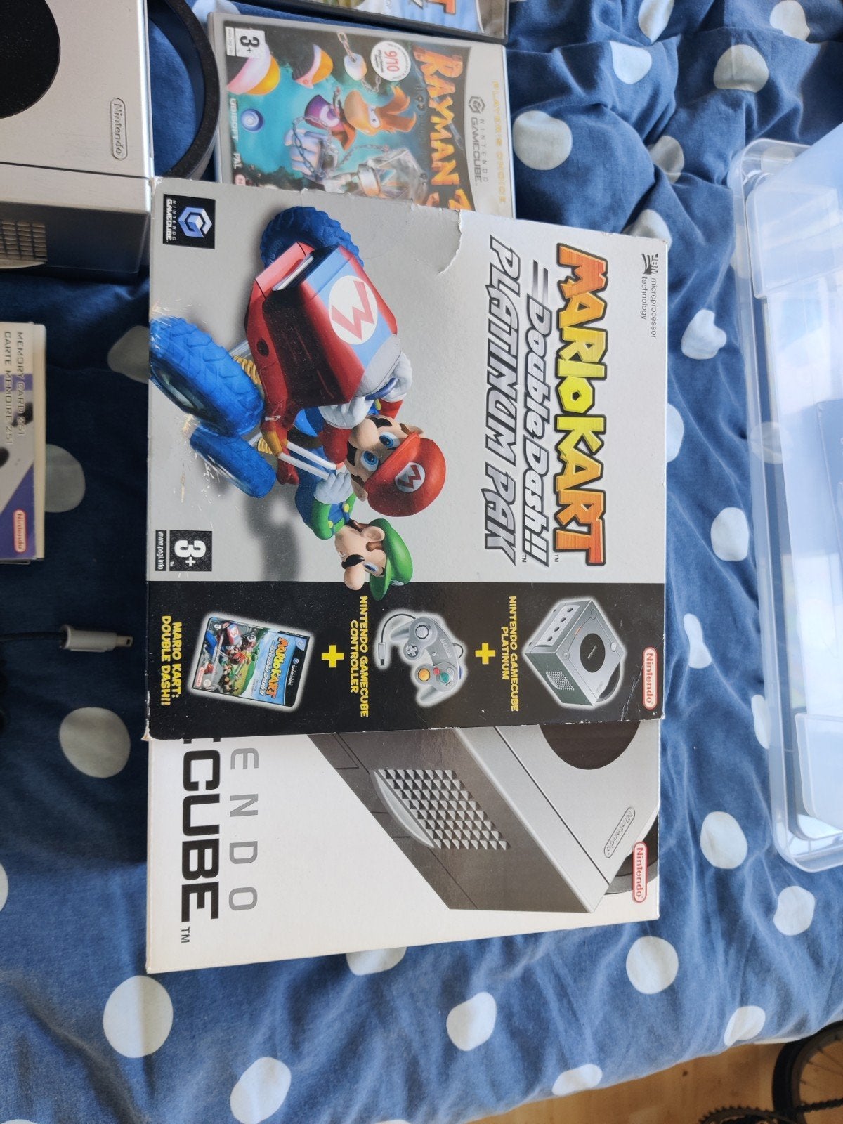 Nintendo GameCube Platinum Pak met Mario Kart Double Dash, Ophalen, Gebruikt, Racen en Vliegen, Vanaf 7 jaar