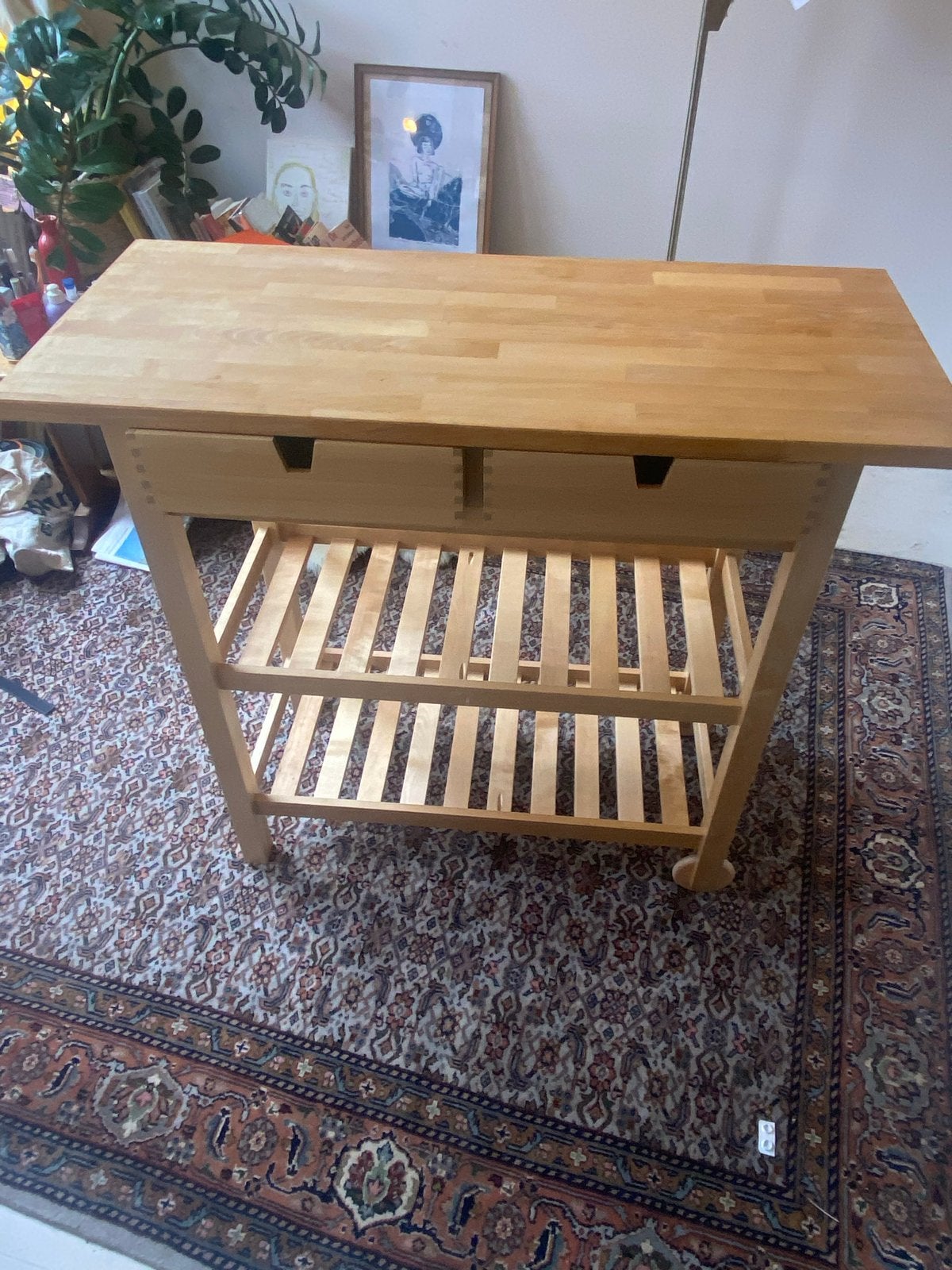 IKEA Förhöja Berken Roltafel - Keukentrolley, Huis en Inrichting, Hout, IKEA, Keukentrolley, Zo goed als nieuw