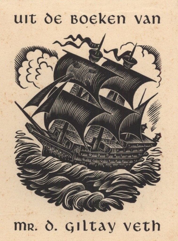 1760 Ex Libris Nederland : Thijs Mauve, 1941, Verzenden, Ex libris