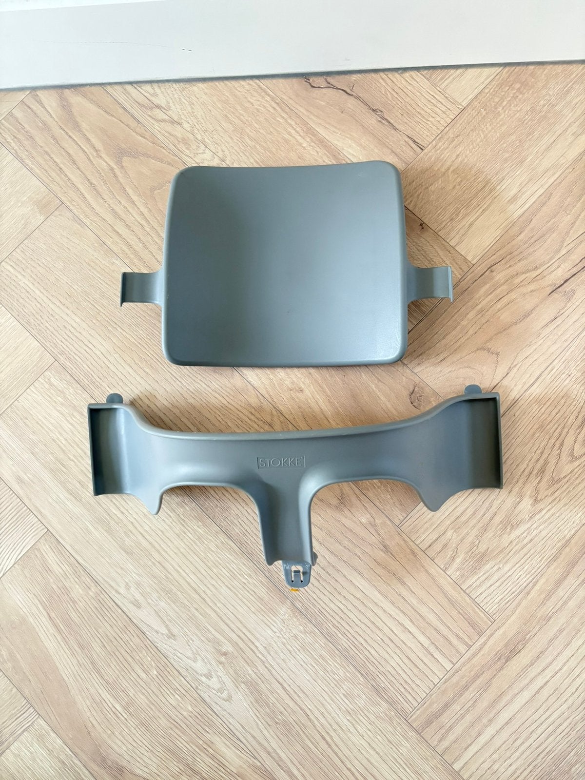 100% origineel! Stokke Tripp Trapp Babyset Storm Grey, Ophalen of Verzenden, Zo goed als nieuw, Meegroeistoel, Aanschuifbaar
