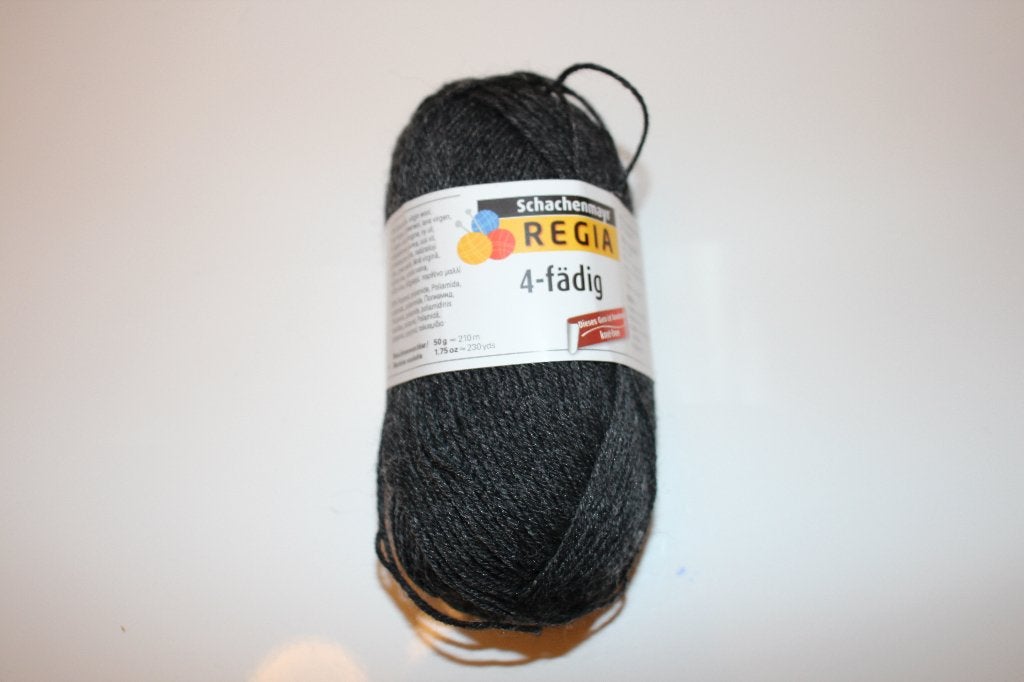 Regia sokkenwol 4-draads antraciet gemeleerd 522 #3626, Hobby en Vrije tijd, Breien en Haken, Ophalen of Verzenden, Nieuw, Breien
