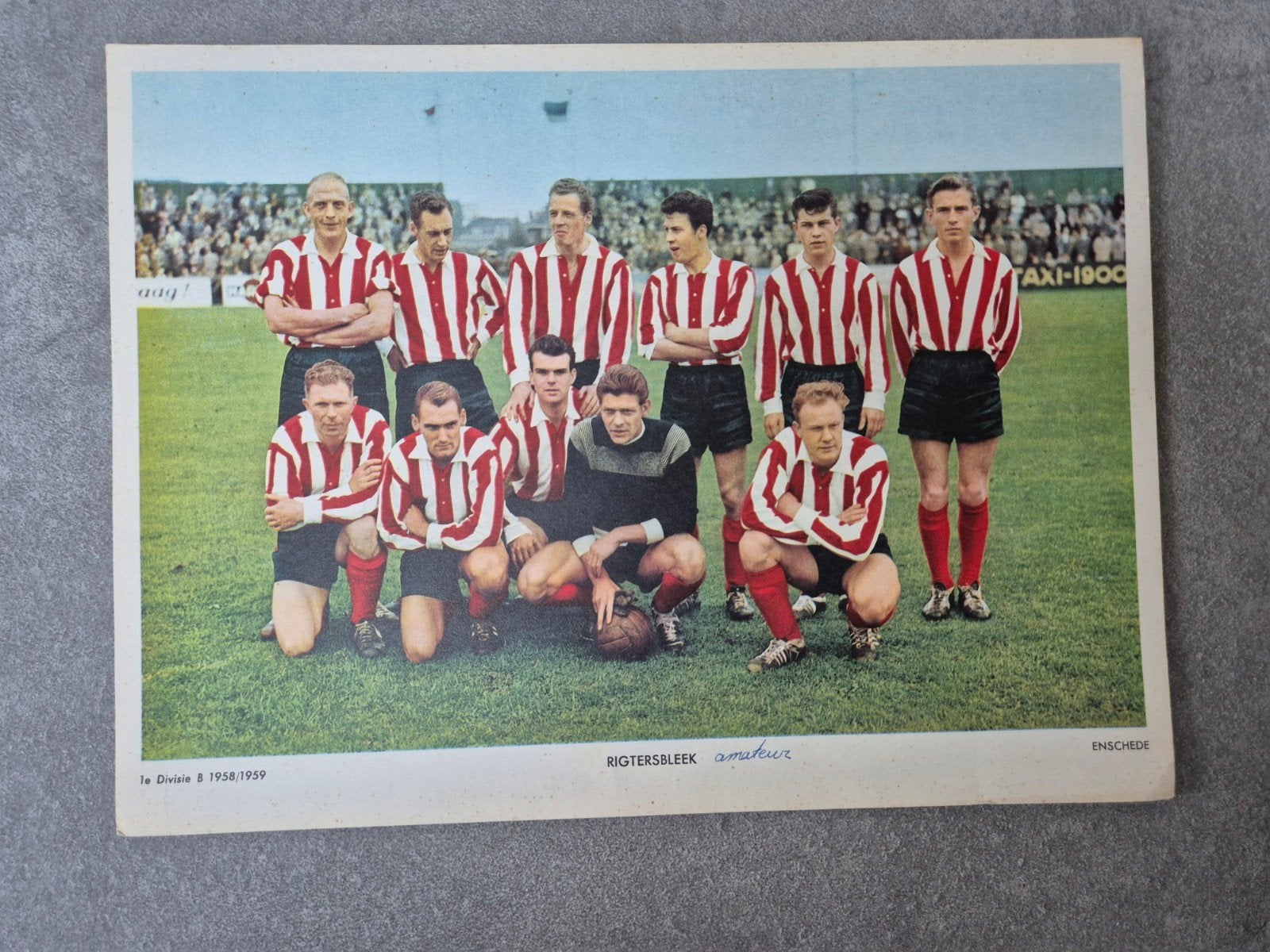 Voetbalplaat Esso 1958/59 Rigtersbeek, Ophalen of Verzenden, Poster, Plaatje of Sticker