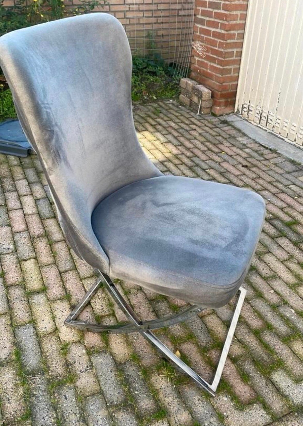 Eric kuster style stoelen 4 stuks, Ophalen, Gebruikt, Grijs