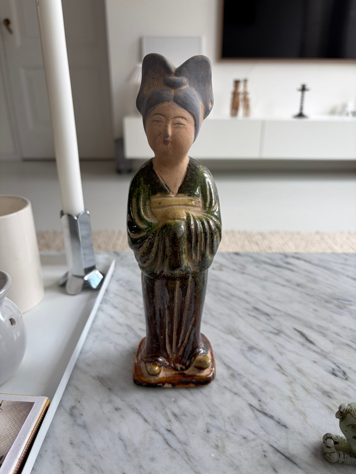 Chinese  Tang Dynasty Style Female Figure Tomb Terracotta, Ophalen of Verzenden, Zo goed als nieuw