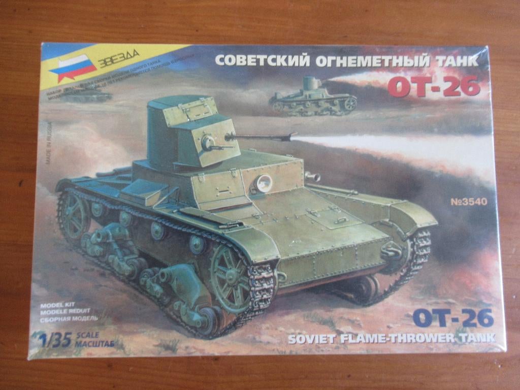 Soviet Flame-Thrower Tank OT-26 (Zvezda 1/35), Overige merken, Tank, 1:32 tot 1:50, Nieuw