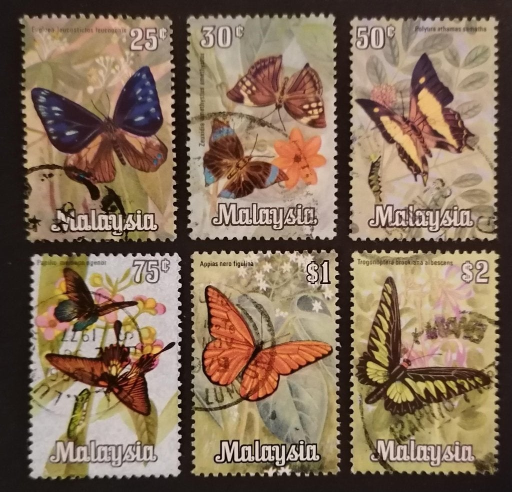 MALEISIË - vlinders 1970, Verzenden, Gestempeld, Zuid-Azië