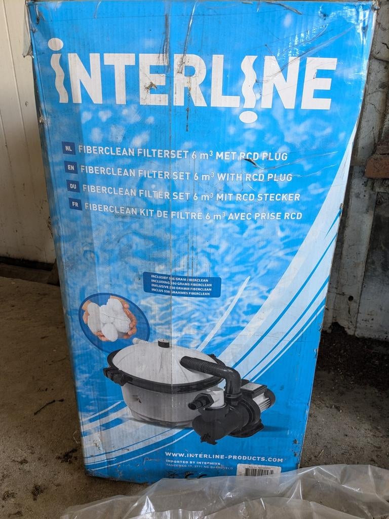 Interline Fiberclean Filterset 6 m³ met RCD plug, Tuin en Terras, Zwembad-toebehoren, Ophalen of Verzenden, Nieuw, Zwembadpomp