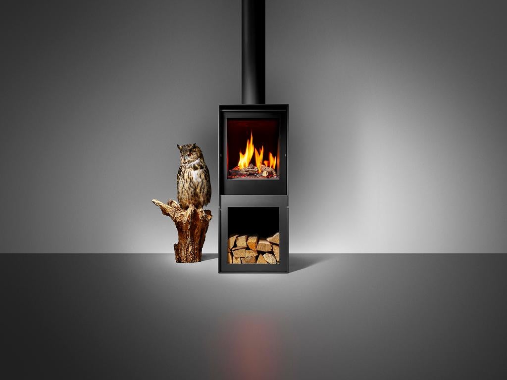 Bellfires gashaard box gas 45, Ophalen, Zo goed als nieuw, Vrijstaande haard, Gashaard