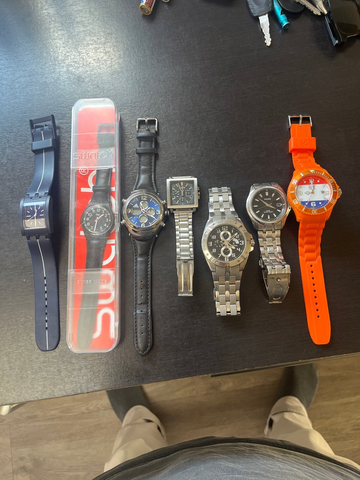 Diverse Polshorloges: Swatch, Adidas, Pulsar, Festina, Sieraden, Tassen en Uiterlijk, Horloges | Heren, Overige merken, Gebruikt