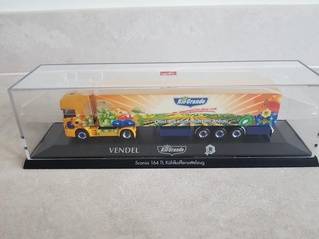 Herpa Scania 164TL Vendel/Rio Grande nieuw in verpakking, Hobby en Vrije tijd, Modelauto's | 1:87, Ophalen of Verzenden, Nieuw