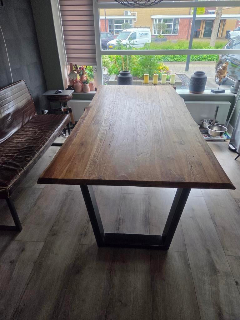 Teakhouten Industriële Eettafel Albero - Pronto Wonen, Ophalen, Gebruikt, 200 cm of meer, Vijf personen of meer