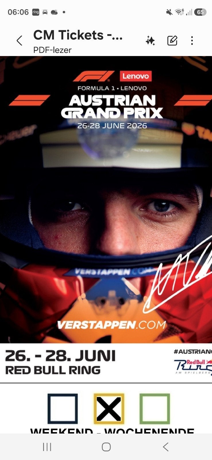 Formule1 kaartjes race in Oostenrijk, Twee personen, Juni