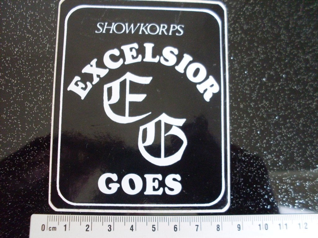 sticker showkorps excelsior goes logo, Verzamelen, Verzenden, Zo goed als nieuw, Bedrijf of Vereniging