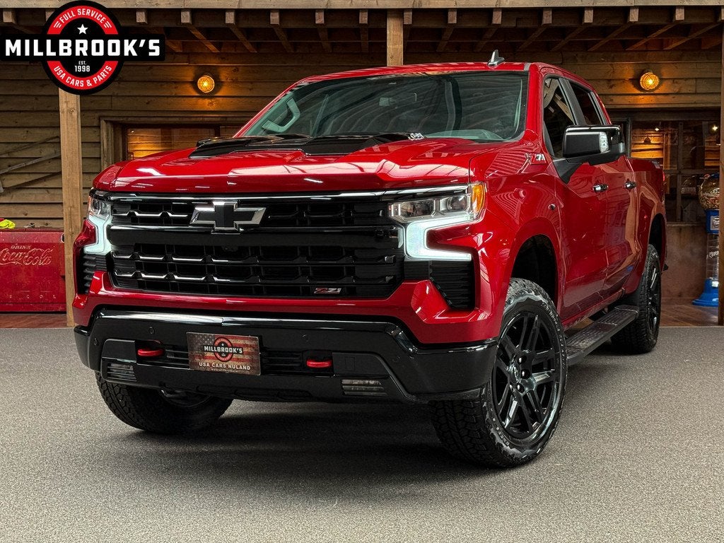 Chevrolet Silverado Trailboss 6.2 V8 BPM VRIJ!, 360, Adaptie, Auto's, Automaat, Zwart, Leder, Nieuw