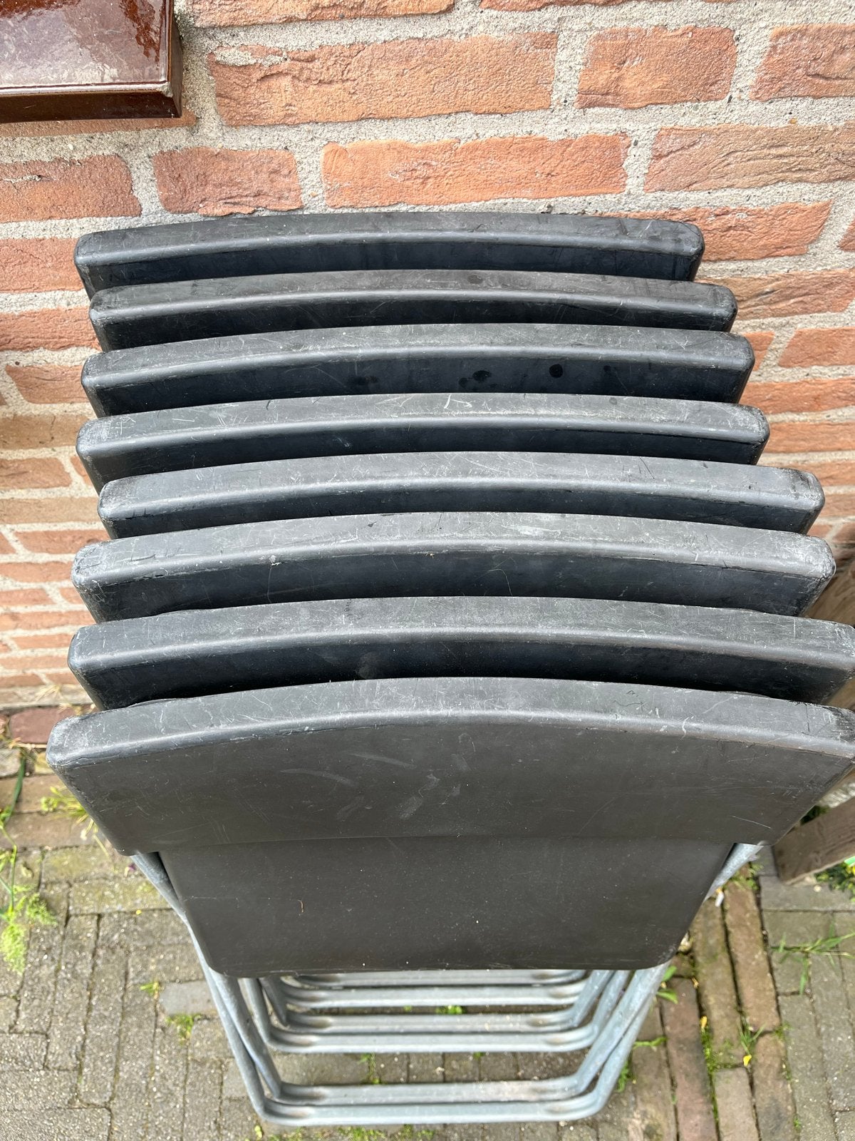 Set van 8 inklapbare stoelen - ideaal voor extra zitplaatsen, Ophalen, Gebruikt, Plastic, Inklapbaar