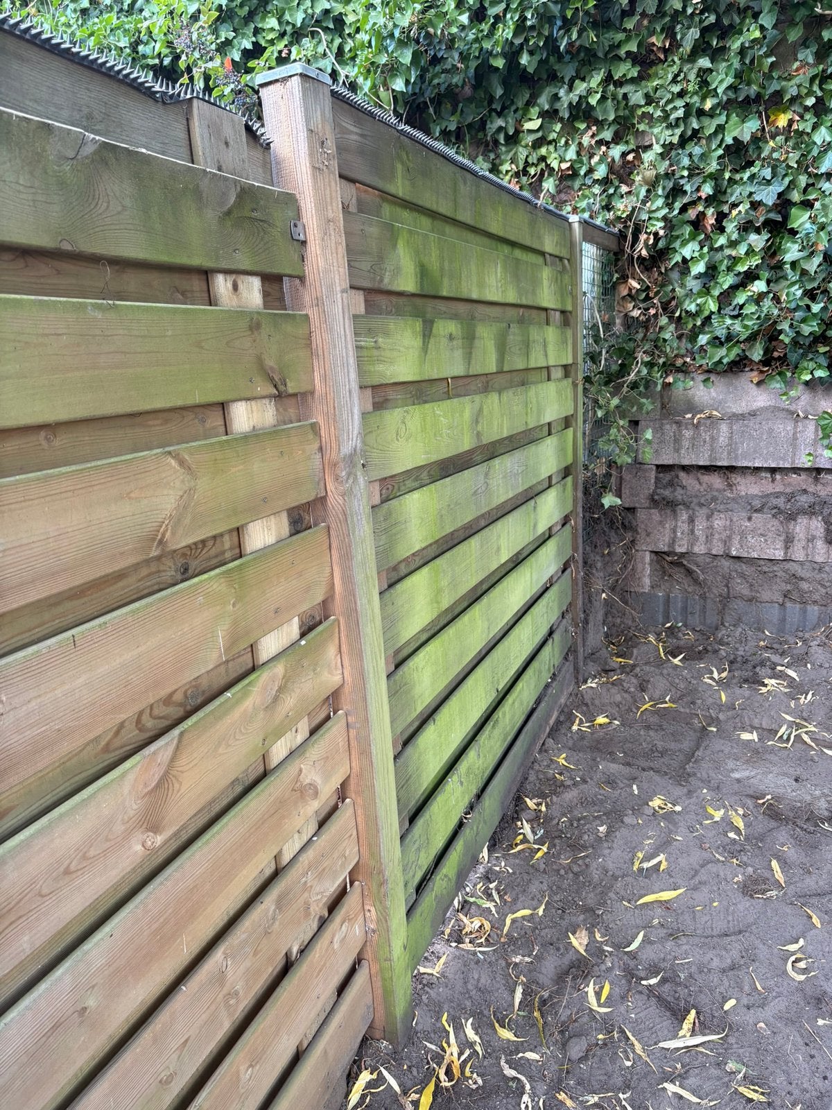 2 grenen tuinschermen 180x180, Ophalen, 1 tot 2 meter, Minder dan 3 meter, Zo goed als nieuw