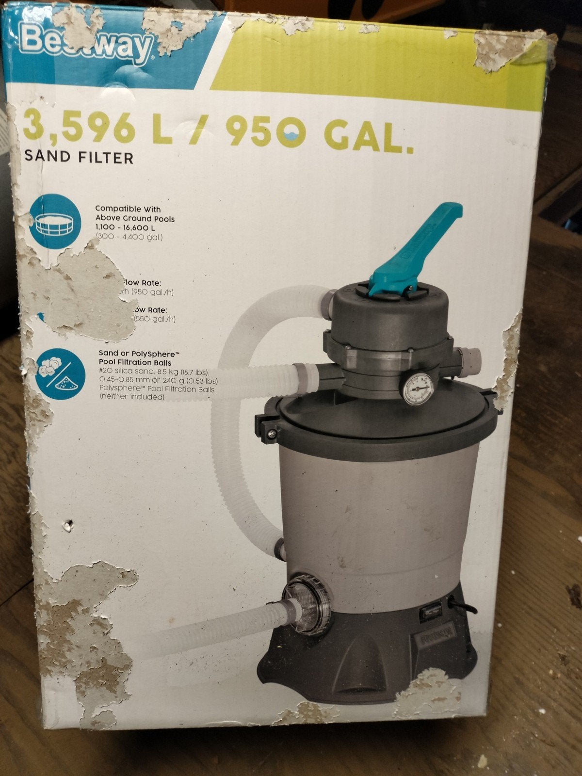 Bestway Zandfilterpomp 3596 L/u voor Zwembaden, Tuin en Terras, Ophalen, Zo goed als nieuw, Zwembadpomp