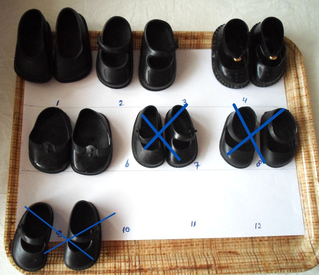 Poppenschoentjes. Zwart. 1 euro per paar., Verzamelen, Poppen, Ophalen of Verzenden, Gebruikt, Kleertjes