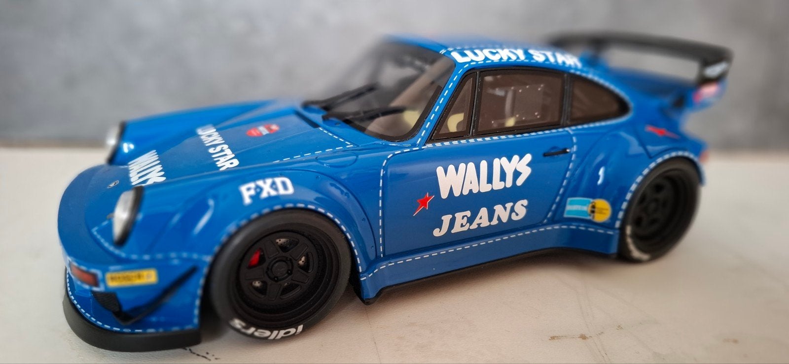 GT SPIRIT PORSCHE RWB OSHO BLUE, Ophalen, Zo goed als nieuw, Overige merken