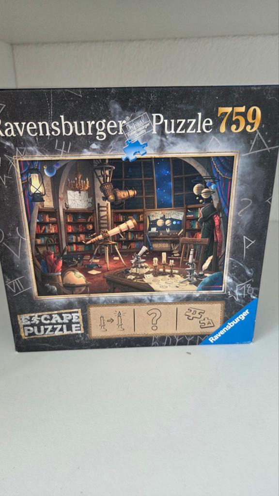 Ravensburger puzzle escape de sterrenkijker, Ophalen of Verzenden, 500 t/m 1500 stukjes, Zo goed als nieuw